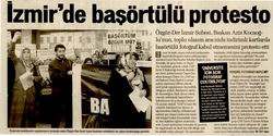 İzmir'de Başörtülü Protesto