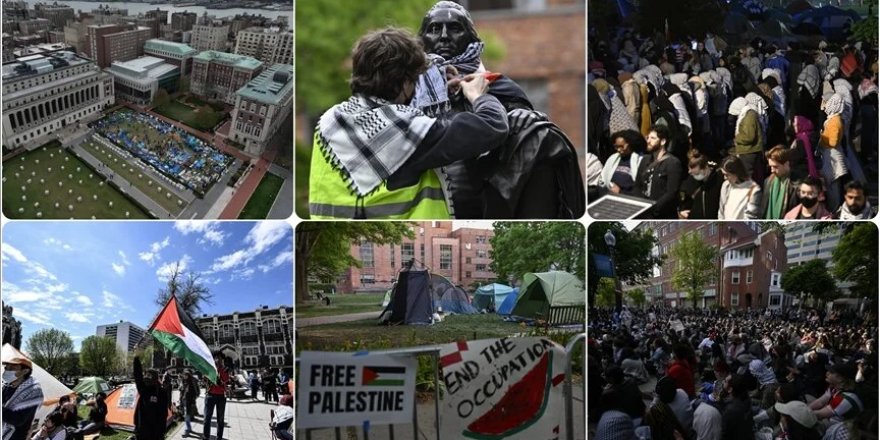 ABD'de üniversitelerdeki Filistin'e destek gösterileri engellere rağmen sürüyor
