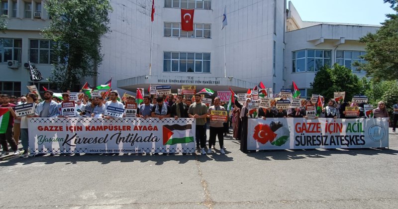 ABD’de Gazze için direnen öğrenciler Dicle Üniversitesinden selamlandı