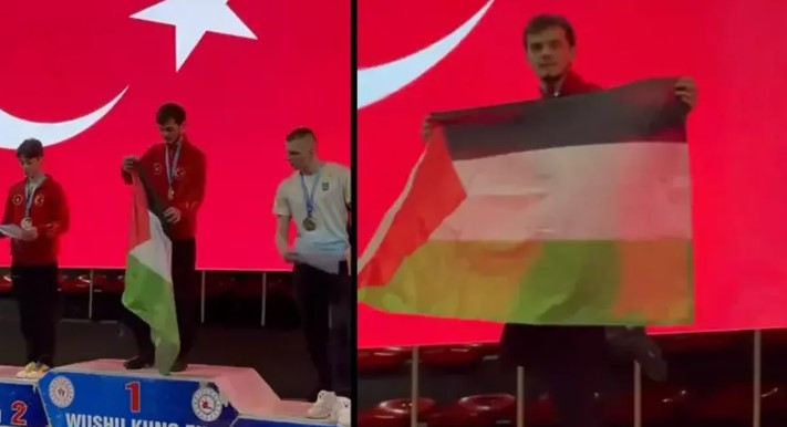 Filistin'e destek veren sporcuya 'şampiyonluğunu alırız' tehdidi