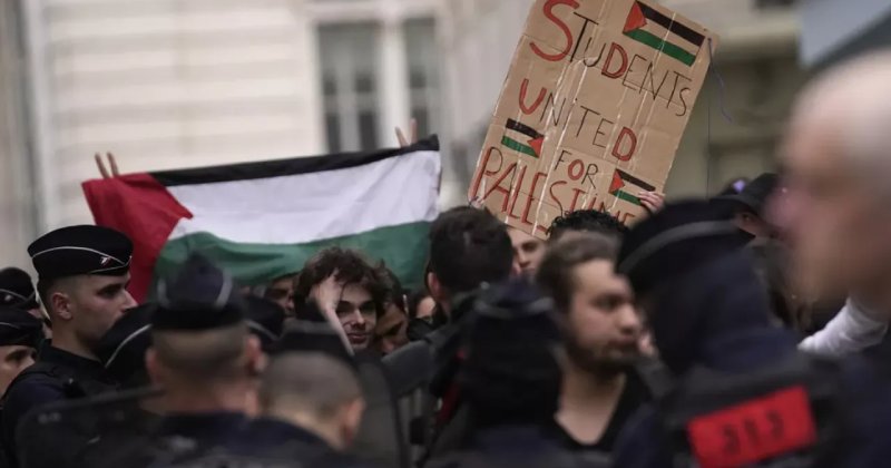 Fransa’dan Filistin destekçilerinin eylemlerine sahne olan Sciences Po'ya mali yaptırım