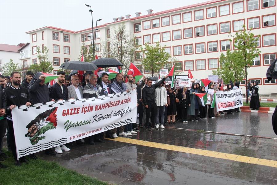 Bitlis Eren Üniversitesi'nde Gazze için kampüs intifadası başlatıldı