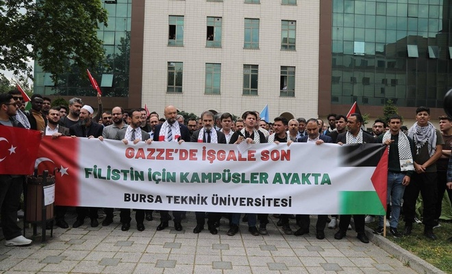 Bursa Teknik Üniversitesi’nden Gazze’ye destek eylemi
