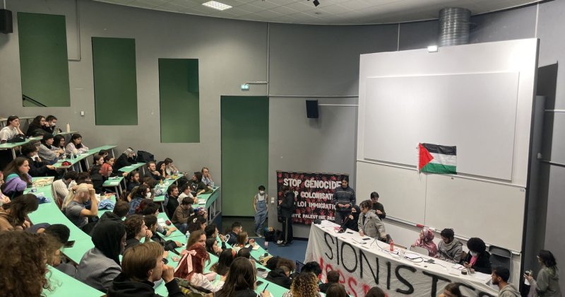 Fransız öğrenciler Filistin'e destek eylemlerini görüştü