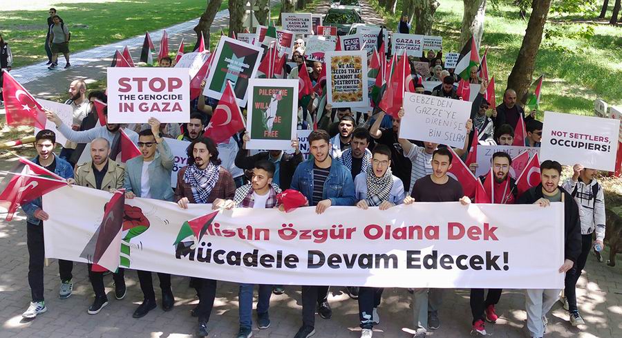 Gebze Üniversitesi'nde Gazze'ye destek için oturma eylemi başlatıldı