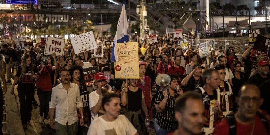 Yahudiler sokaklarda hükümetten ateşkes anlaşmasını imzalamasını talep etti