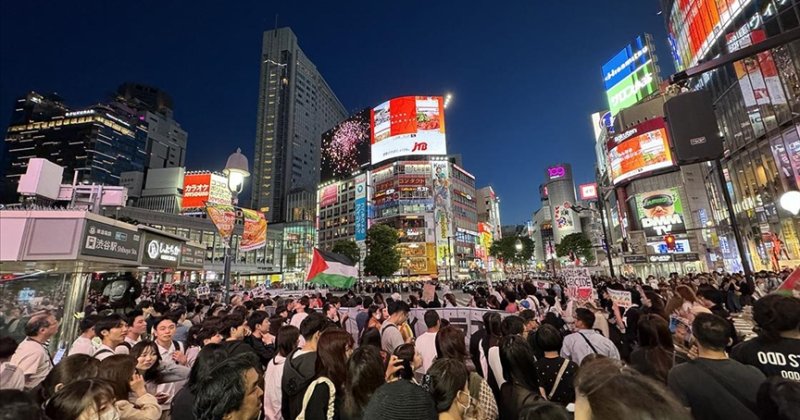 Tokyo'da Filistin'e destek için "İntifada Yürüyüşü" düzenlendi