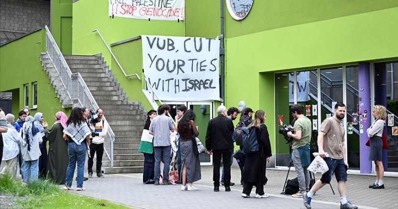 Belçika'da üniversite öğrencileri İsrail'e "akademik boykot" için eylem başlattı