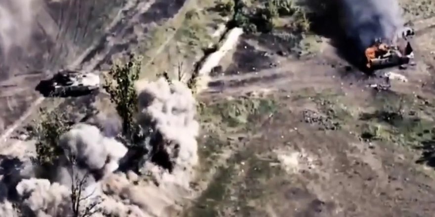 Ukrayna, Rus tank taburunu vurdu