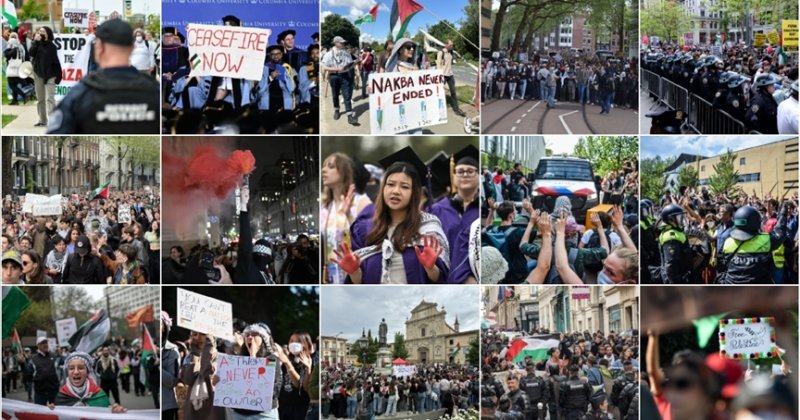 Dünyanın dört bir yanında üniversite öğrencileri, Filistin dayanışmasında kararlı