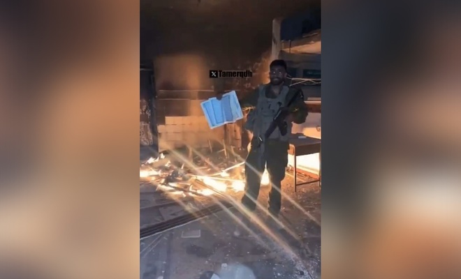 İşgal askerinden Kur'an-ı Kerim'e hadsizlik!