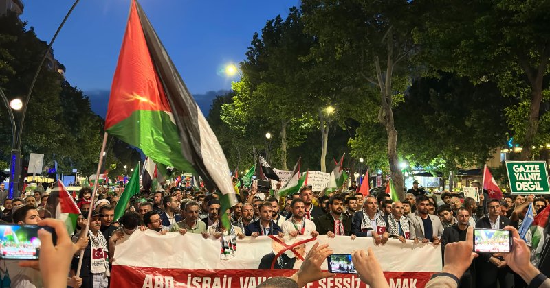 Katil İsrail’in Refah katliamı Kahramanmaraş’ta protesto edildi
