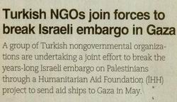 Turkish Ngo's Join Forces To Break Israel’s Embargo In Gaza