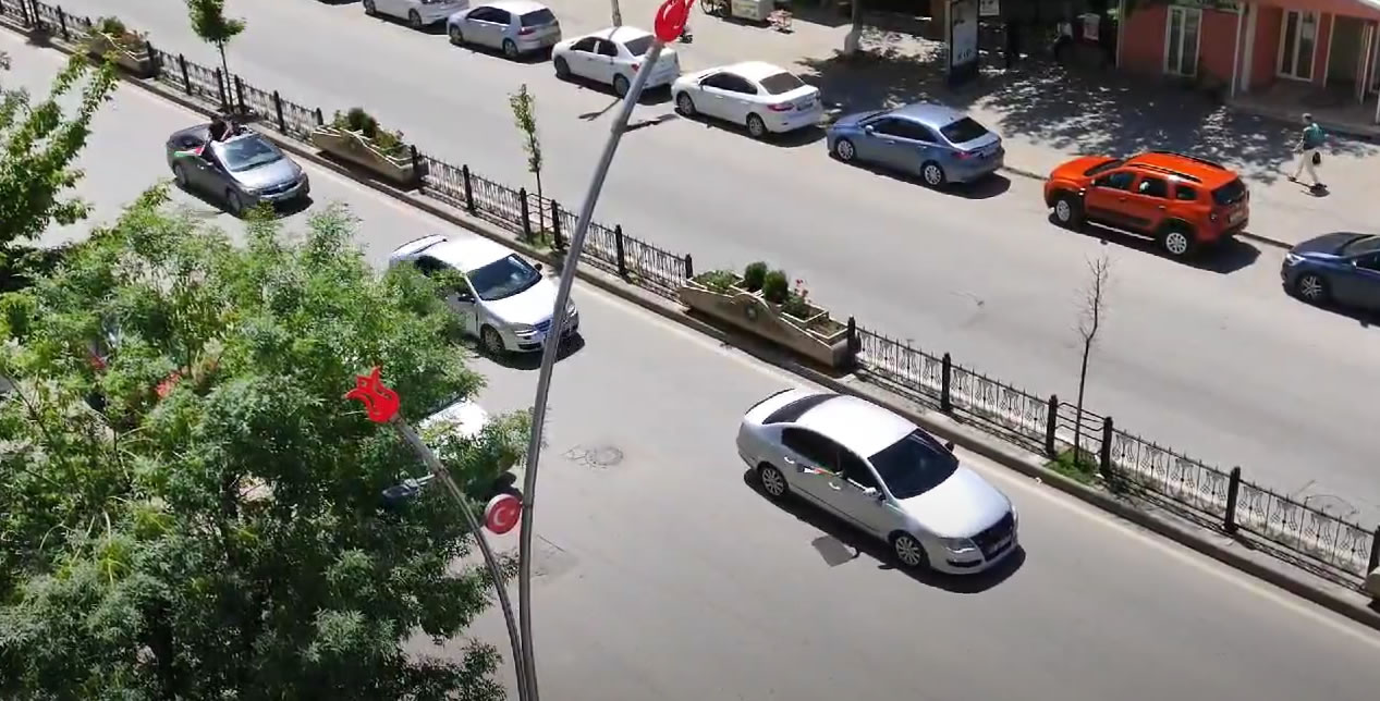 Muş’ta Gazze için araç konvoyu
