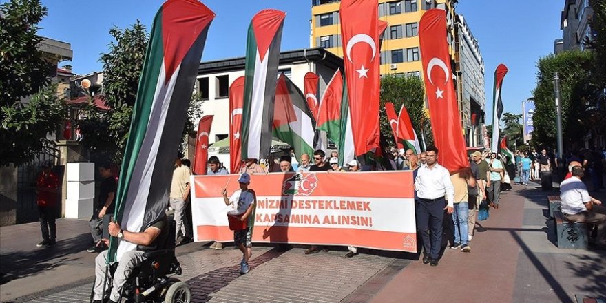 Trabzon'da Filistin'e destek yürüyüşü