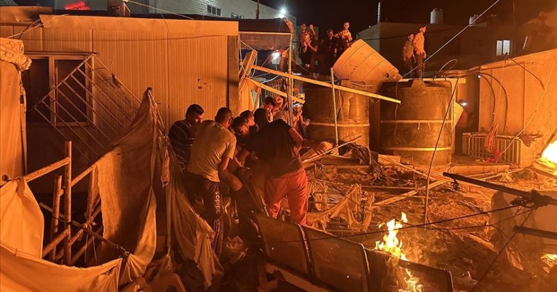 Siyonist katiller sivillerin çadırlarını bombaladı