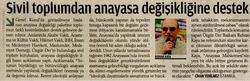 Sivil Toplumdan Anayasa Değişikliğine Destek