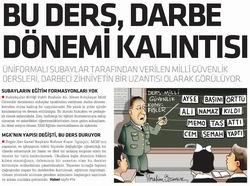 Bu Ders, Darbe Dönemi Kalıntısı