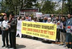 Çorumda İzzet Şahin İle Dayanışma Eylemi