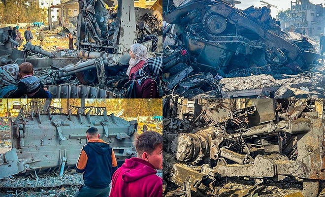 Gazze’de işgalin hurdaya dönen araçları ortaya çıktı