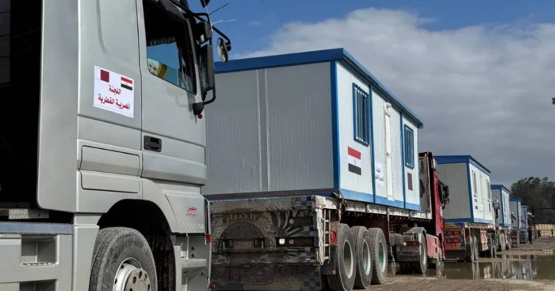 İşgal rejimi Gazze'ye konteyner evlerin girişini engellemeyi sürdürüyor