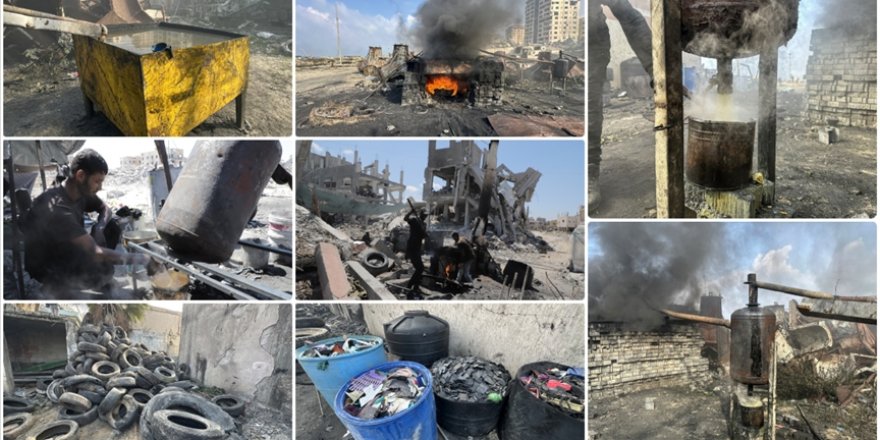 Gazze halkı dondurucu soğukta "yangın ve zehirlenme" pahasına plastik atıkları yakarak ısınmaya çalışıyor