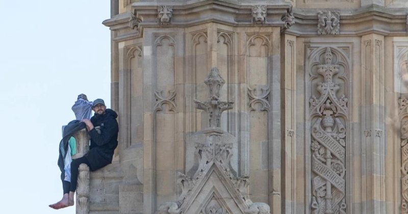 Elizabeth Kulesi'nde 16 saatlik Filistin eylemi sona erdi