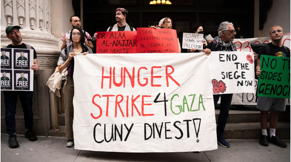 “New York Şehir Üniversitesi'nde açlık grevine başladık, işte nedeni”