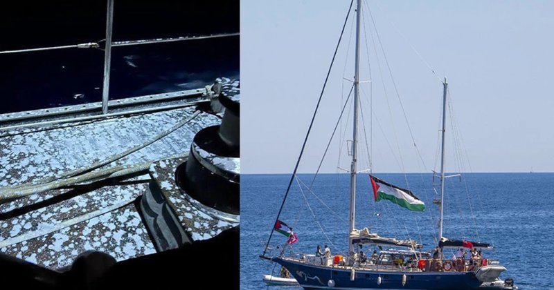 Siyonistler Madleen gemisine beyaz renkli bir sıvı döktü