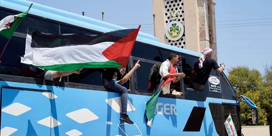 Gazze'ye ilerleyen Mağrib Direniş Konvoyu'nun Libya'nın doğusuna geçişine izin verilmiyor