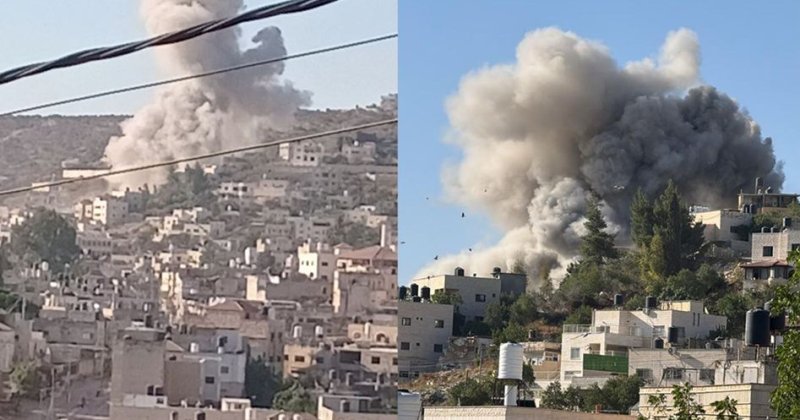 Siyonistler şehit ailelerine ait iki evi patlayıcıyla havaya uçurdu