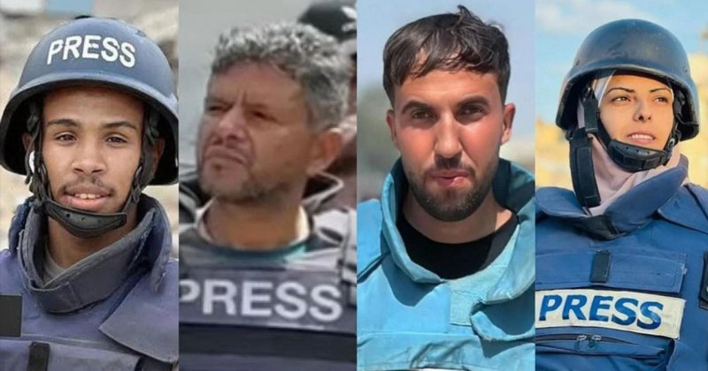 Siyonistler gazeteci ve sivil savunma ekiplerini canlı yayında bombaladı