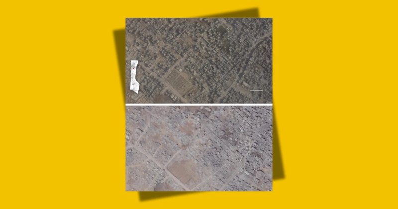 Gazze'deki yıkım uzaydan görüntülendi