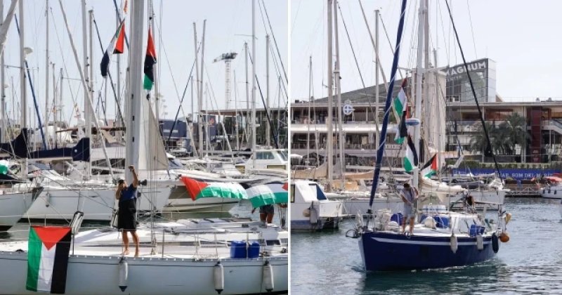 Küresel Sumud Filosu Barselona'dan Gazze'ye doğru yola çıktı
