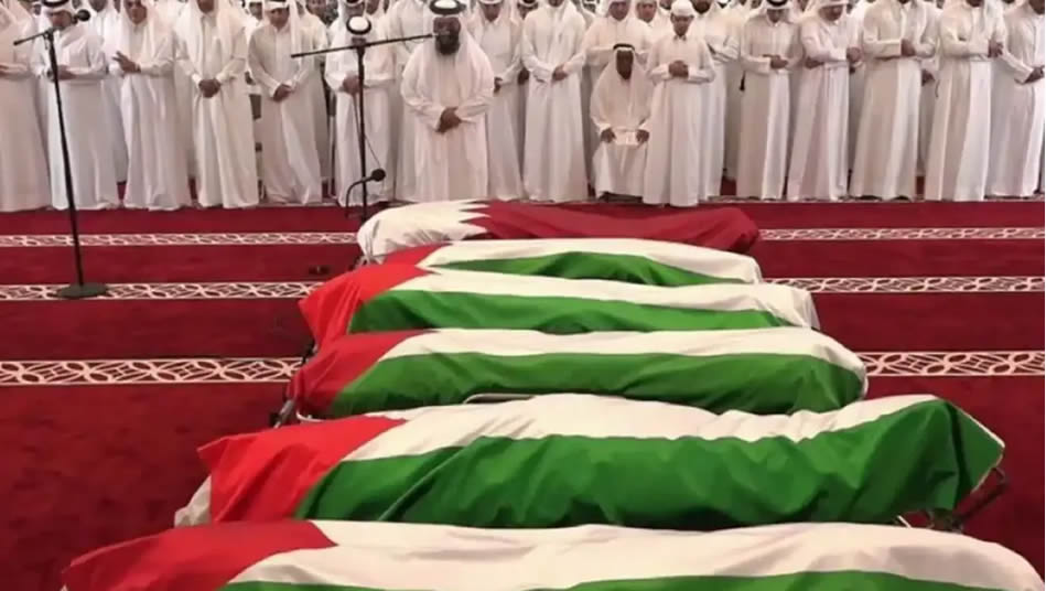 Doha'daki siyonist saldırıda şehit olanlar defnedildi!