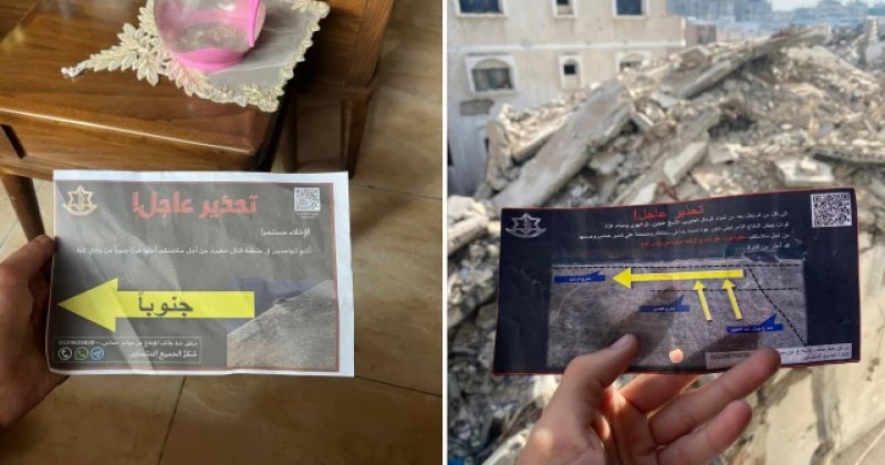 Gazze'ye önce broşür ardından bomba yağıyor