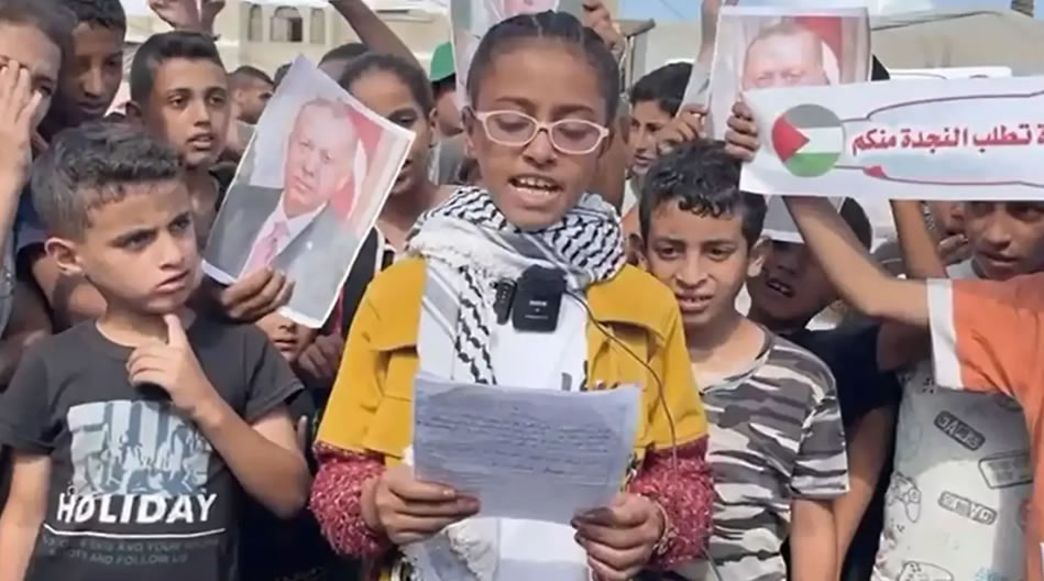 Gazze'deki çocuklardan Cumhurbaşkanı Erdoğan'a çağrı!