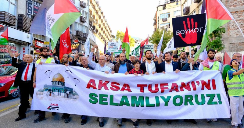 Üçüncü yılında Aksa Tufanı Bursa’dan selamlandı