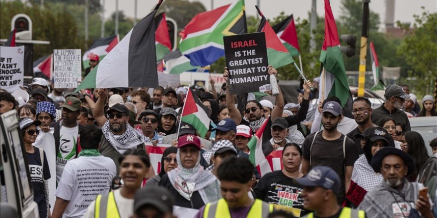 Güney Afrika'da İsrail'in Küresel Sumud Filosu'na saldırısı protesto edildi