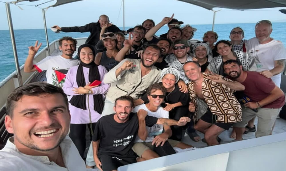 Küresel Sumud Filosu Gazze'nin yanında, Gazze de Filonun yanında