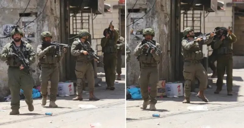 İşgalci İsrail Batı Şeria'da baskın düzenleyip Filistinlileri gözaltına aldı