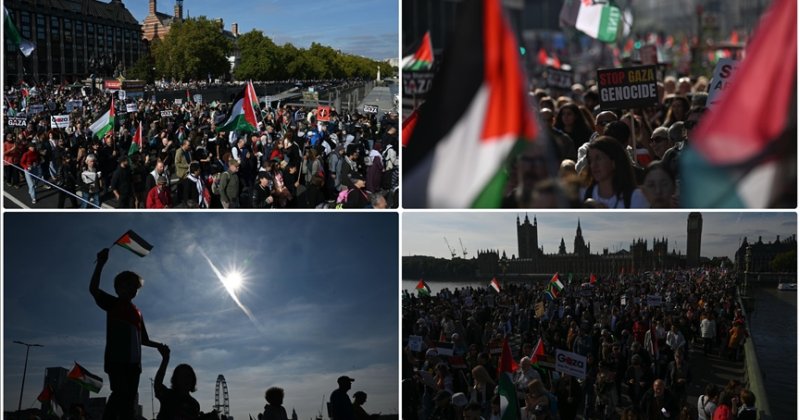 Avrupa'da Filistin'e destek, İsrail'e protesto gösterileri düzenlendi