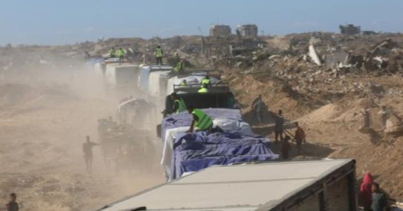 Gazze'deki Hükümet: Dün insani yardım yüklü 173 tır ulaştı