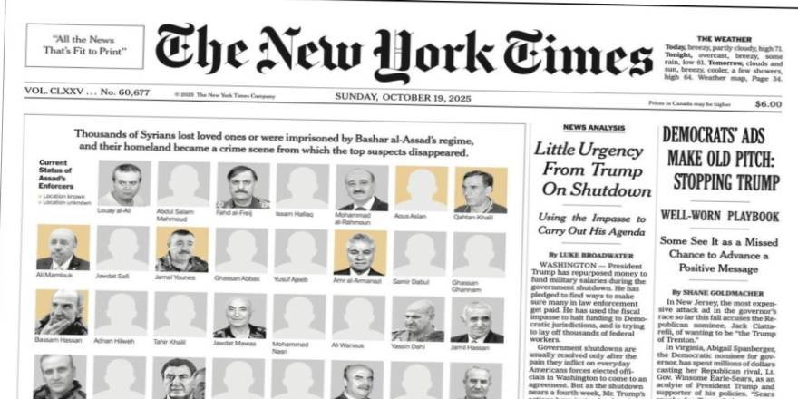 NYT: “Suriye halkının acılarının failleri, görünmez oldular”