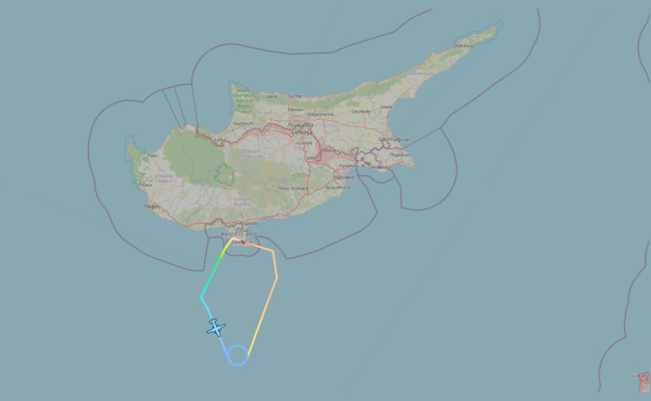 Gazze görevi sona erdikten sonra casus uçağı Kıbrıs'ta aktif olmaya devam ediyor