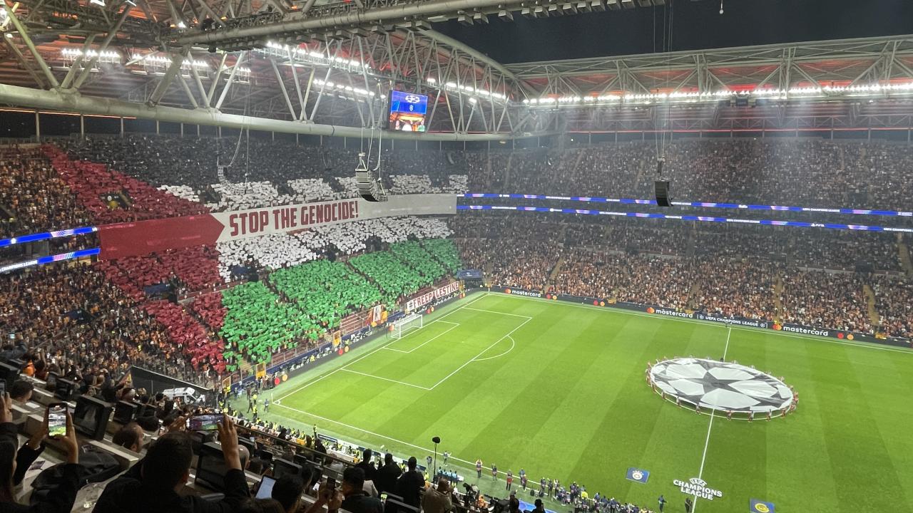 Galatasaray'ın Filistin'e destek koreografisi işgalci İsrail’i rahatsız etti
