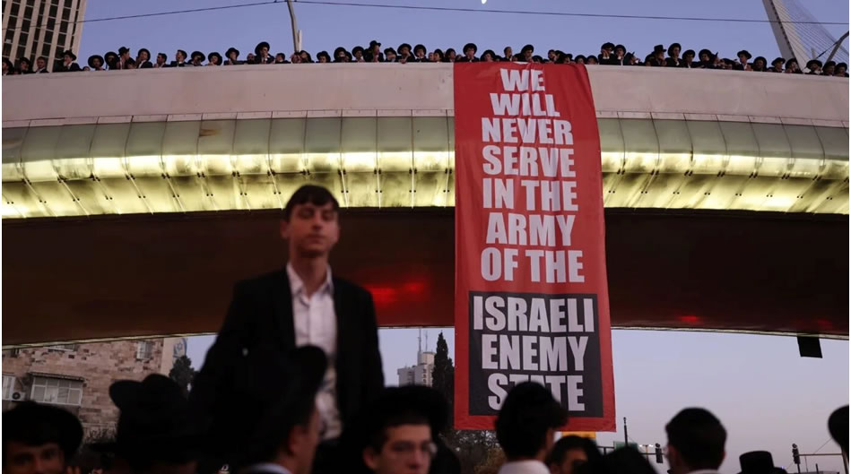 Kudüs, askere alınmaya karşı düzenlenen ultra-Ortodoks gösterisine tanık oldu