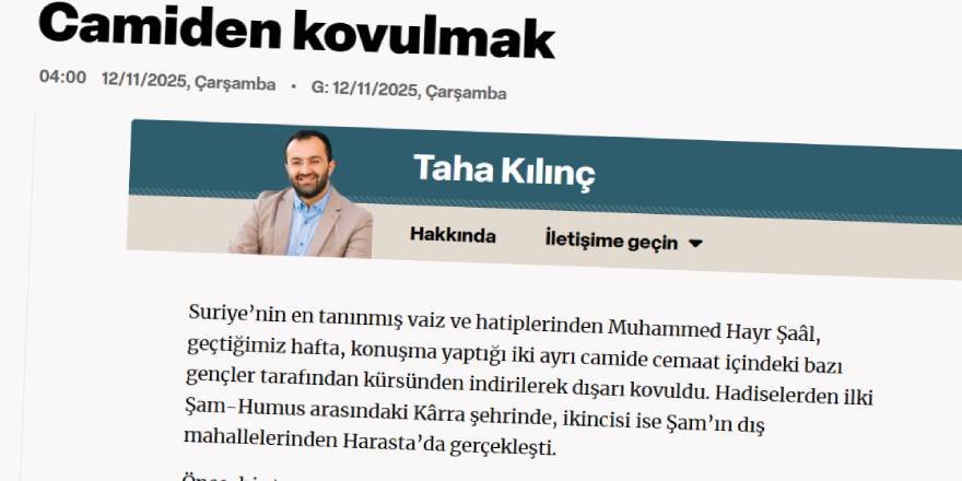 Suriyeli gençler Baas işbirlikçisi imam Muhammed Hayr Şaâl’ı kürsüden indirip camiden kovdu