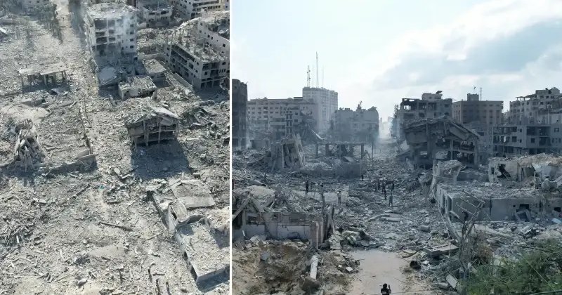 Katil İsrail Gazze'de ateşkesten bu yana bin 500'den fazla binayı yerle bir etti