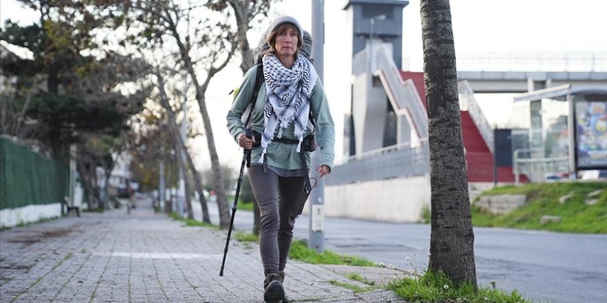 İngiliz aktivist, Filistinlilere yardım toplamak için 6,5 aydır yürüyor